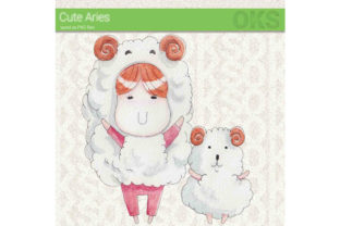 Aries Zodiac Sign Watercolor Illustrations