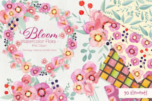 Bloom Watercolor Floral Clipart: A Versatile Graphic Design Asset for Creative Sellers