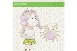 Cancer Zodiac Sign Watercolor Illustrations