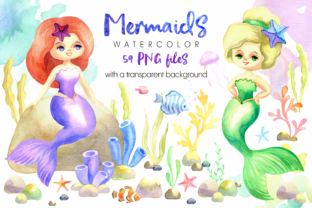 Mermaids. Watercolor Cliparts Set – A Fresh Take on Fantasy Illustrations