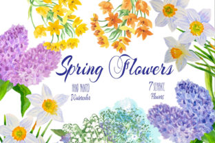 Spring Flowers Watercolor Clipart for Polished Editorial and Web Design