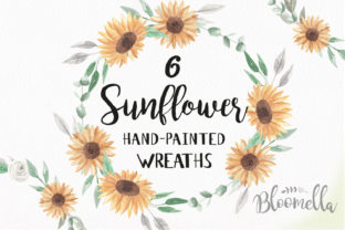 Sunflower Watercolor Wreath Set: A Versatile Illustration for Creative Projects