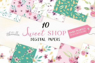 Sweet Shop Flowers Patterns Watercolor: A Versatile Illustration Asset for Creative Projects