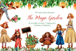 The Magic Garden Watercolor Clip Art: A Designer’s Take on Creative Illustrations