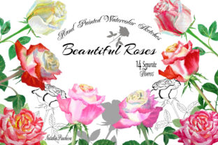 Watercolor Clipart with Roses Flowers: A Versatile Illustration for Content Creators