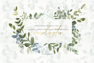 Watercolor Eucalyptus Clipart Collection: A Fresh Addition to Your Illustrations Toolkit