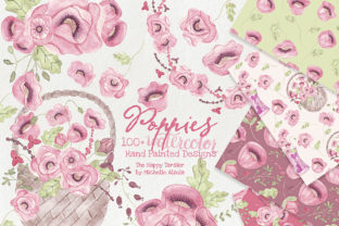 Watercolor Floral Clipart Poppies Red: A Vibrant Illustration for Content Creators