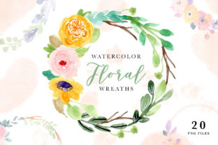 Watercolor Floral Wreaths Vol.2 – A Versatile Illustration Set for Digital Sellers