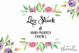 Watercolor Frames Floral Love Struck Set: A Designer’s Take on This Illustration Asset