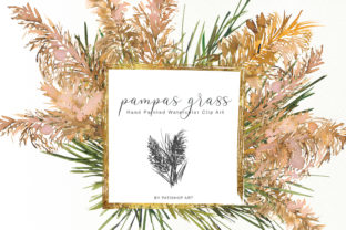 Watercolor Pampas Grass Clipart Set: A Fresh Illustration for Creative Publishing