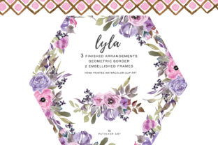 Watercolor Subtle Pink Flowers Clipart and Illustrations