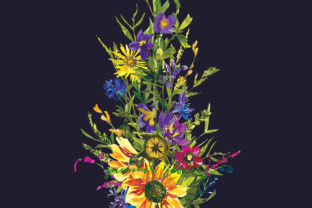 Watercolor Sunflower Wildflower Clipart: A Fresh Illustration for Handmade Projects