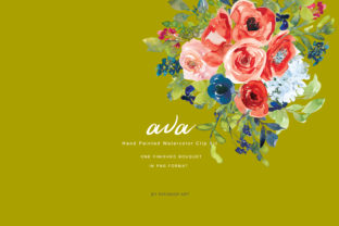 Watercolor Vintage Red and White Flowers: A Timeless Illustration for Branding